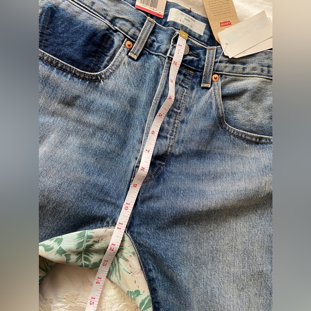 Levi's Altered Taper Men's Blue Jeans Gusset Funky 30/30 Women Fit Like 27-28 - Picture 10 of 16